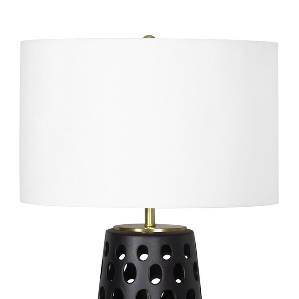 Kelvin Ceramic Table Lamp (Black) Macro 2